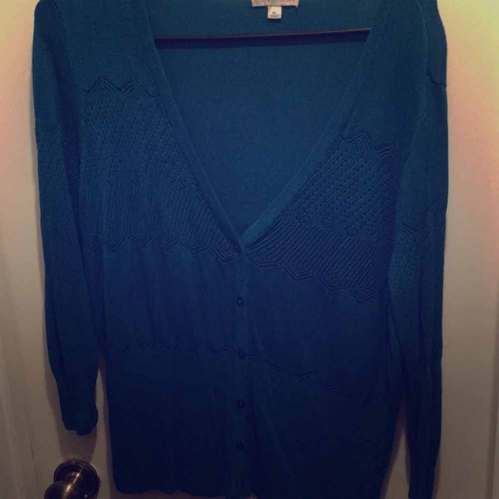 Blue cardigan